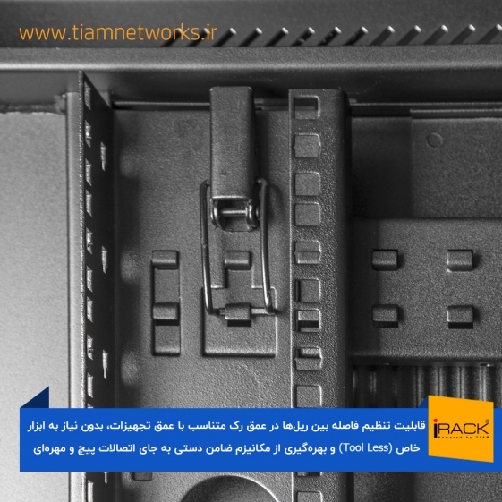  کد محصول : TRS-1042p رک سرور ایستاده تیام 42 یونیت عمق 100  Server Rack - 100cm Depth - 42U Height - Perforated Door