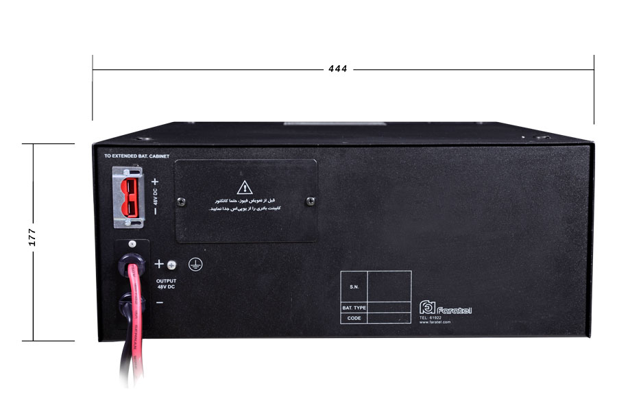 کابینت باتری یو پی اس فاراتل SBC48V-28AH-MAC Faratel SBC48V-28AH-MAC UPS Battery Cabinet