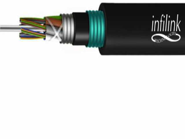 کابل فیبرنوری اینفیلینک Infilink Fiber Optic Cable 12 Cores Loose Tube, Multi-Mode, 50/125, OM2, Steel Armored, 1km/Reel -IP-FR99Y12-1 
