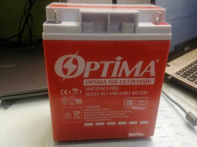 باتری سیلد اسید 12ولت 18 آمپر اپتیما 12-18  Battery