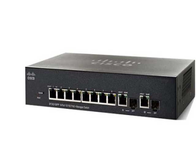 سوئیچ شبکه سیسکو SF352-08P Cisco SF352-08P 8-Port 10/100 POE Managed Switch