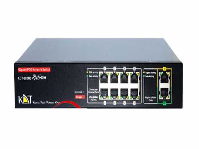 سوئیچ شبکه کی دی تی 10 پورت 802H3 KDT PoE Switch