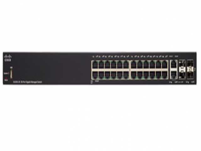 سوئیچ شبکه سیسکو SF350-24MP Cisco SF350-24MP 24-Port 10/100 Max PoE Managed Switch