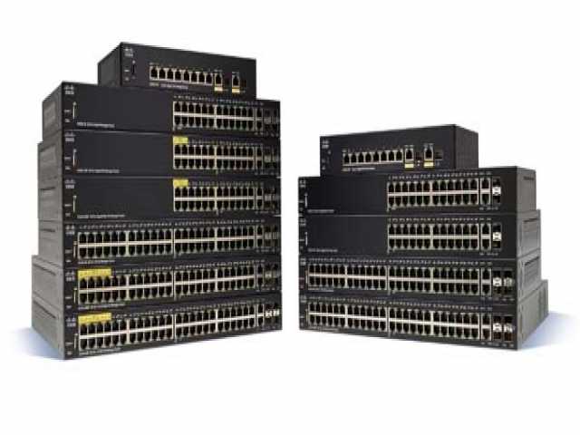 سوئیچ شبکه سیسکو SG350-28SFP Cisco SG350-28SFP 28-Port Gigabit Managed SFP Switch